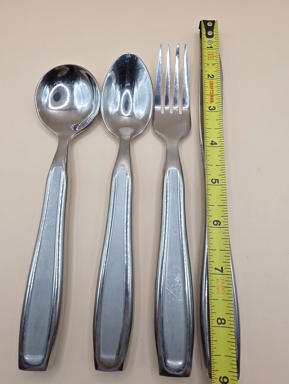 Kinsman 4 Piece Weighted Stainless Steel Fork Knife Spoons